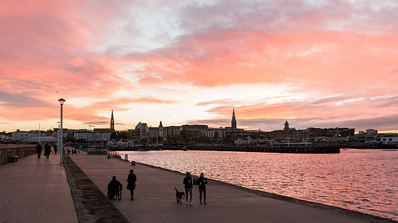 The harbor of Dun Laoghaire, Dublin, Ireland